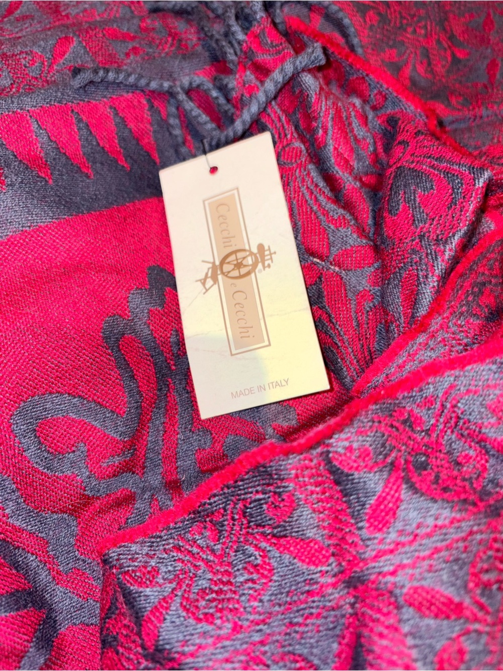 Cecchi e Cecchi 100% wool made in Italy stole shawl scarf wrap New